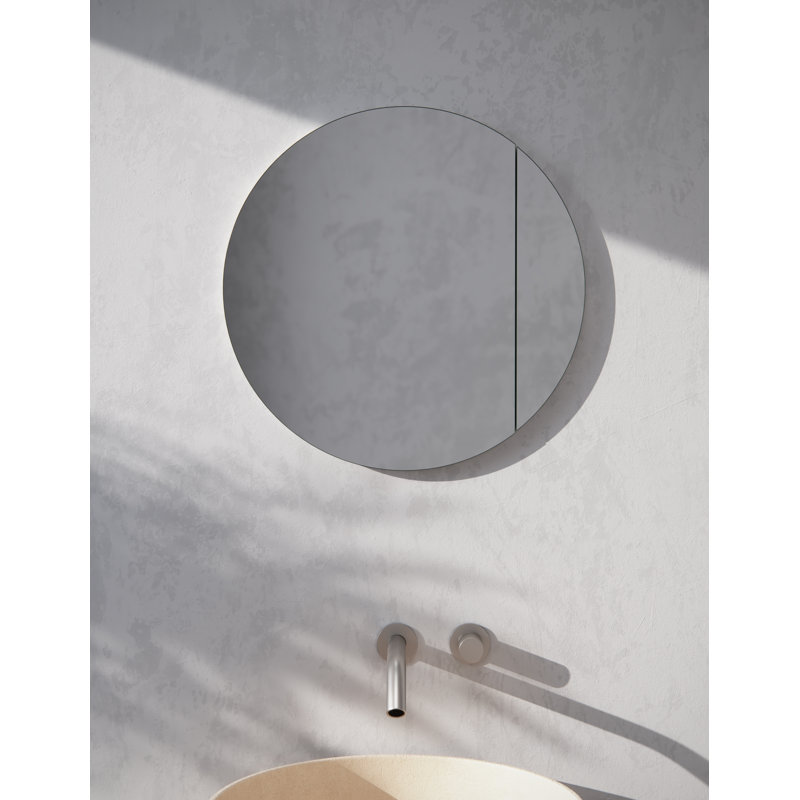 Glass Warehouse Recessed Frameless Single Door Medicine Cabinet with ...